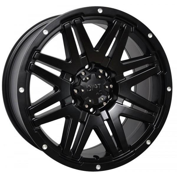 DIRT FLATBLACK MILLED RIVETS ALUMINIUMFÄLGAR