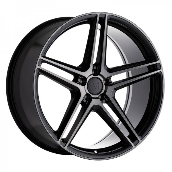 MANDRUS SEMI GLOSS BLACK W  MIRROR CUT FACE ALUMINIUMFÄLGAR
